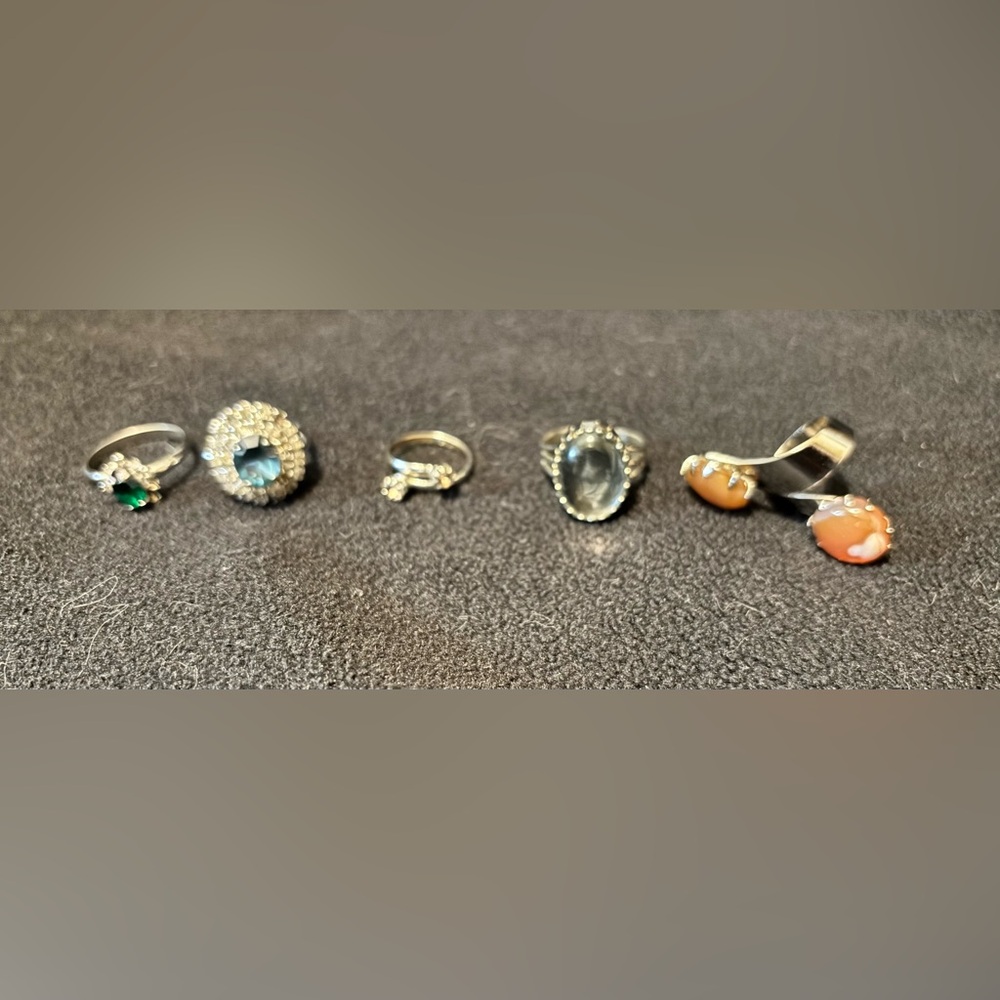 Estate Vintage Elegant Silver tone and Gold tone Fashion Rings